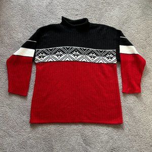 Maggie McNaughton 1X Red, Black and White Sweater